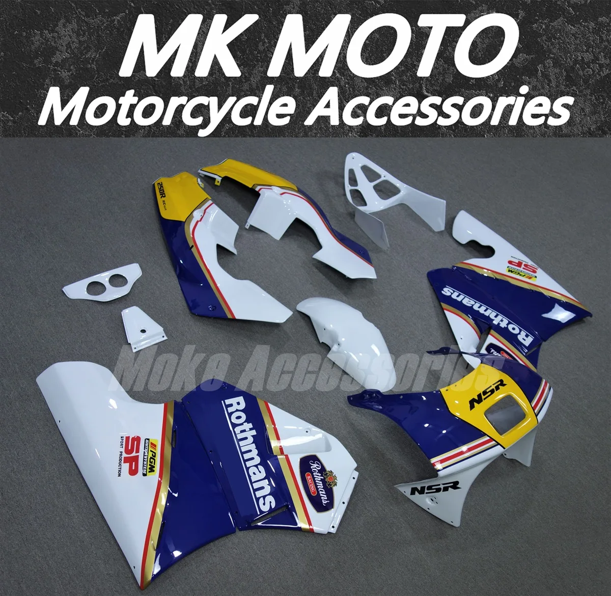 Motorcycle Fairings Kit Fit For NSR MC18 1989 Bodywork Set High Quality Abs Handmade mould Blue White