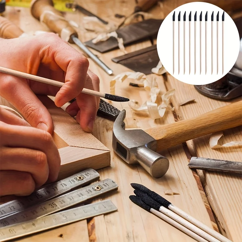 Sanding Sticks Fine Detailing Polishing Sticks Matchstick Design for Wood & Plastic Models, Fine Detailing Tool for Tight Spaces
