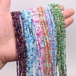 Mixed-color 2mm About 162pcs Rondelle Faceted Crystal Glass Beads Seed Round Loose Spacer Beads for Jewelry Making DIY Necklace