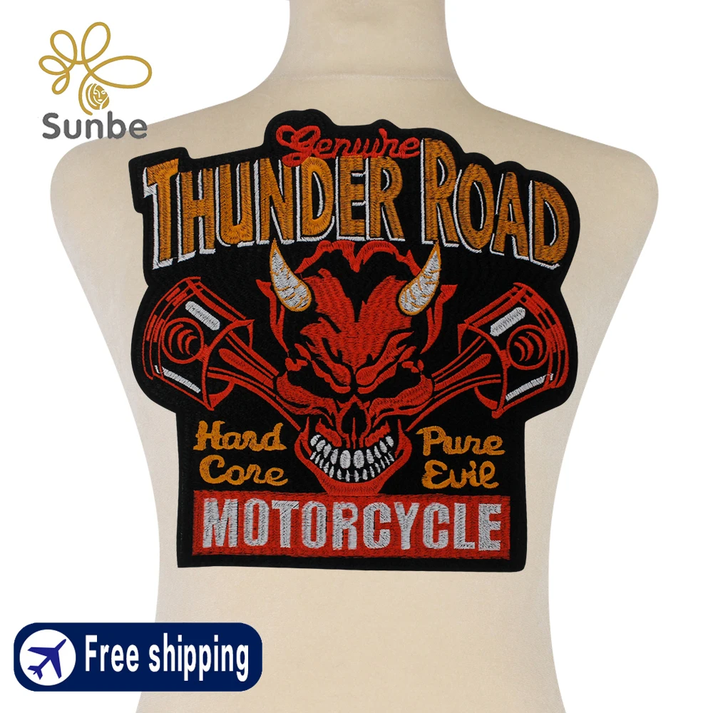 Thunder Road Motorcycle Iron On Sew On  jacket backpacks motorcycle patches individuality Fabric badge DIY Decorative fabric pat