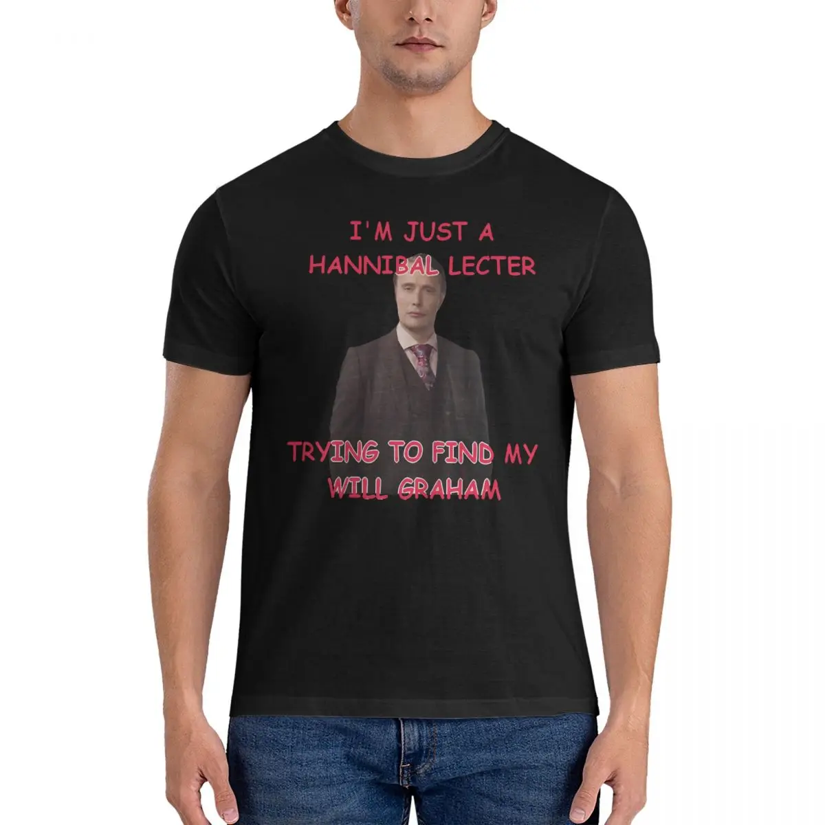 Men T-Shirt I'm Just A Graham Funny 100% Cotton Tee Shirt Short Sleeve hannibal lecter T Shirts Round Neck Clothing New Arrival