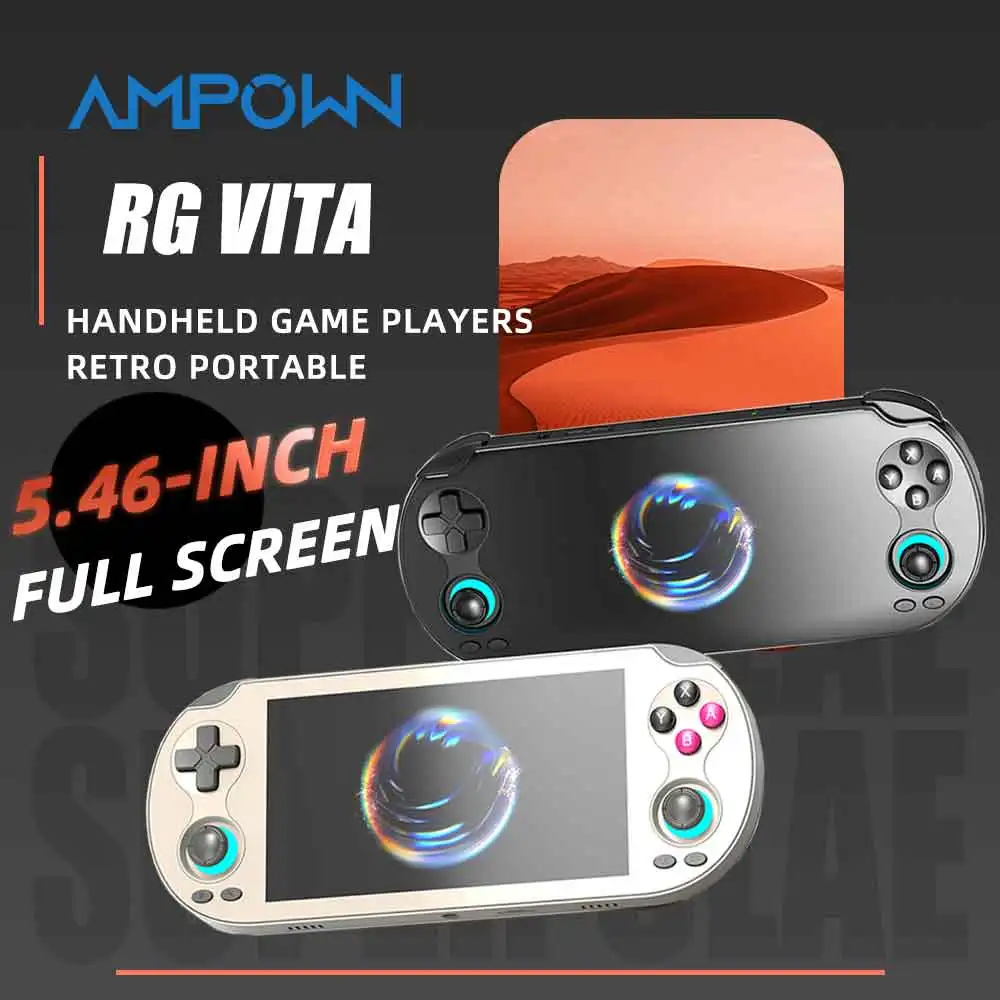 

Портативная игровая консоль ANBERNIC RG VITA на Android 12, процессор Unisoc T618, 8-ядерный, 5.46-дюймовый IPS сенсорный экран, 3 ГБ ОЗУ + 64 ГБ ПЗУ, портативный игровой плеер
