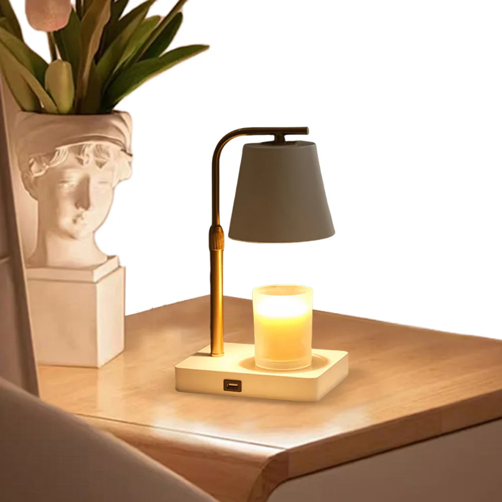 

Melting Wax Table Lamp with Timer Dimming Creative Aromatherapy Desk Light Aromatherapy Melting Wax Night Light for Jar Candles