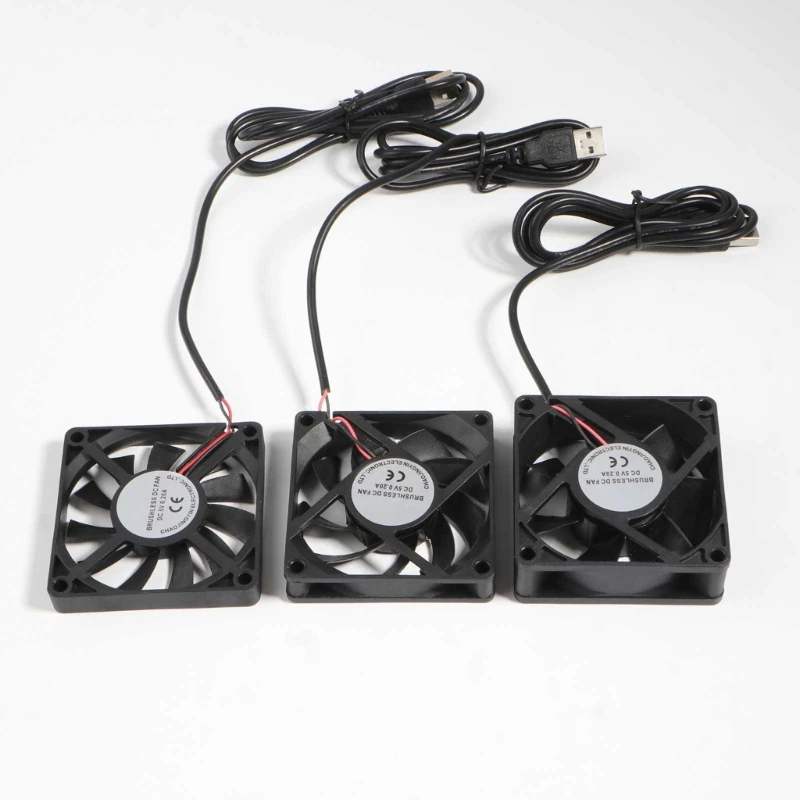 5V Konektor USB PC Fan Cooler Heatsink Exhaust Kipas Pendingin CPU 70x70mm