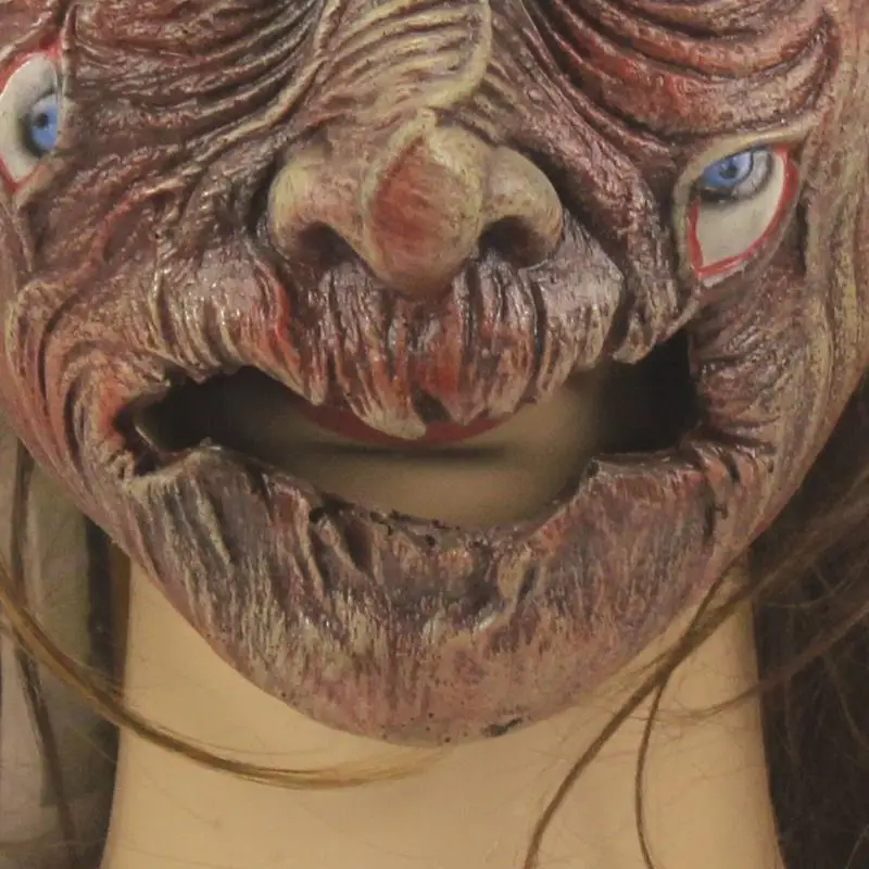 Goblin-Elf-Maske, Ork-Masken, gruselige Dämonenschädel-Monster-Gnome-Latex-Helme, Goblinoid-Kostüm-Requisite für Halloween, Karneval und Partys – Detail 4