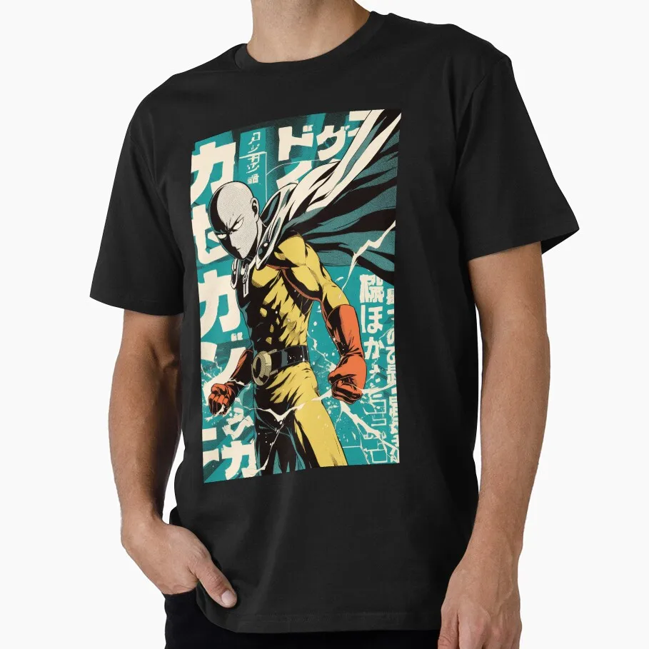 Saitama Bald Hero Elite Anime Gift T-shirt 1207 One Punch Man Manga Print Graphic Clothes All Size Tops S-6XL