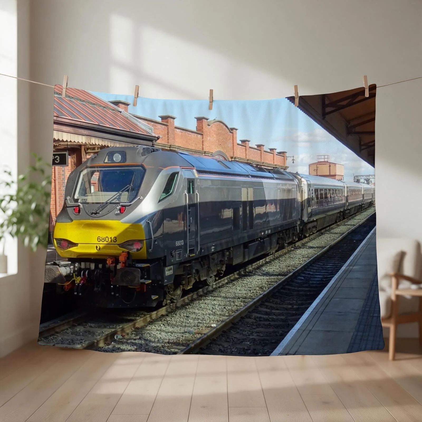 Chiltern Railway 68013 at Birmingham Moor Street Throw Blanket Quilt Thermal Decorative Sofa warm for winter Blankets