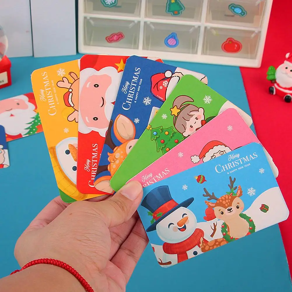 DIY Self-made Christmas Reward Scratch Card Handwritten Xmas Lucky Stickers Scratch Stickers Award Card Reward Off Decor Sc D3H8