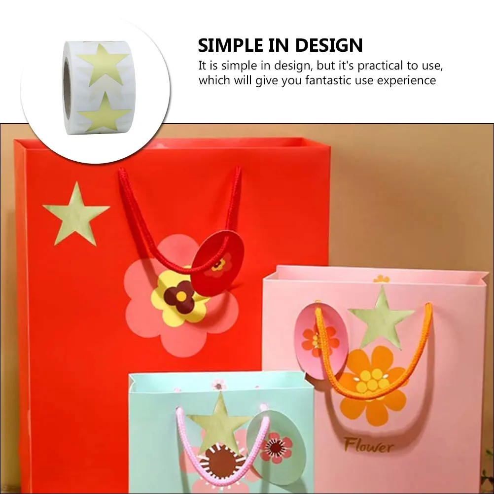 

Gold Star Stickers for Kids Reward Pentagram Award Paper Kindergarten Children Student Stationery Label Practical Gift