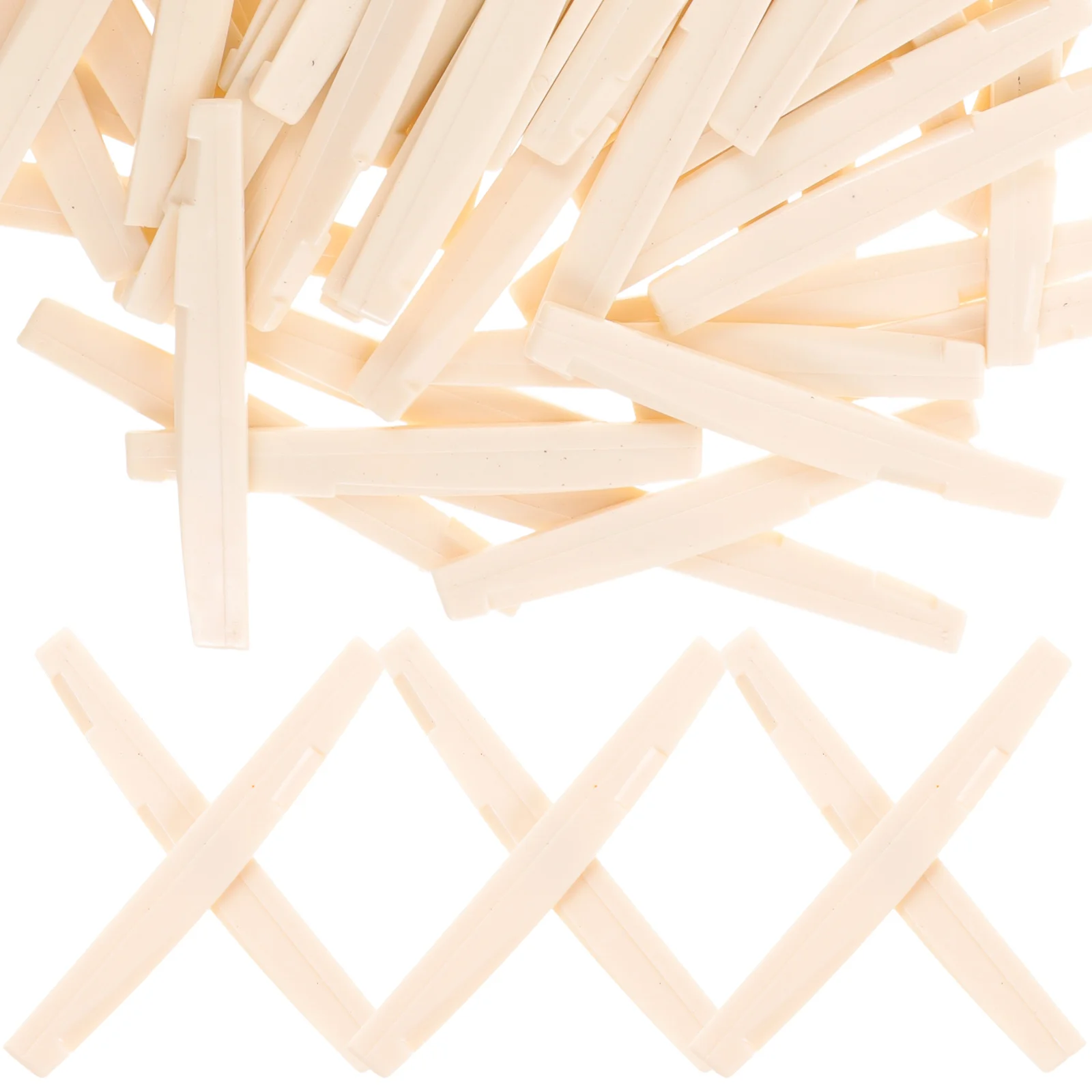 

100 Pcs Nut Strings Bridge Nuts Plastic Saddles Electric Guitar Parts Replacement String Support Tone Sustain Guitar Accessories