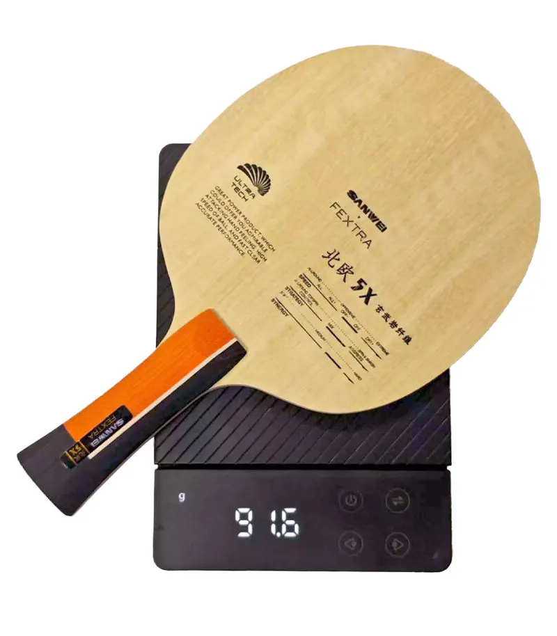 Original SANWEI FEXTRA 5X Table Tennis Blade Inner Outer Basalt Fiber Ping Pong Paddle Professional 7-Ply Table Tennis Racket