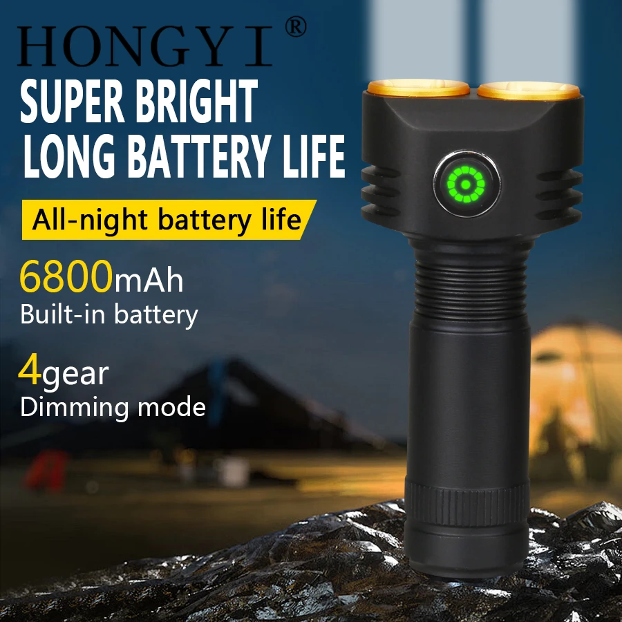 6 LED Mini Flashlight TYPE-C Rechargeable Torch Waterproof Hiking Camping Portable Flashlights with Pen Clip and Tail Magnet