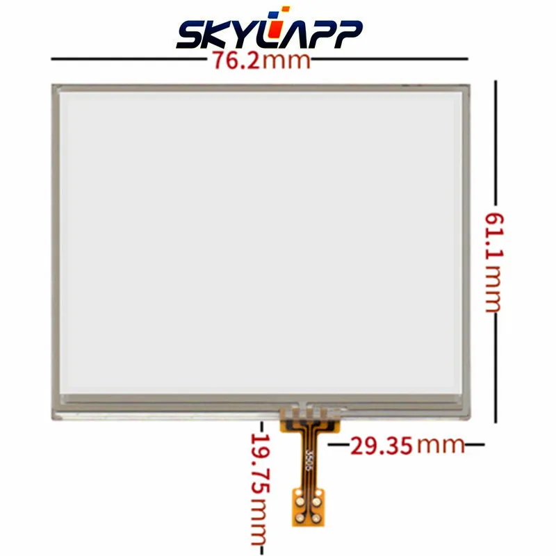 

New 76.2mm*61.1mm 3.5''Inch TouchScreen 4 Wires Resistance Touch Panel Screen Glass Digitizer Repair Free Shipping