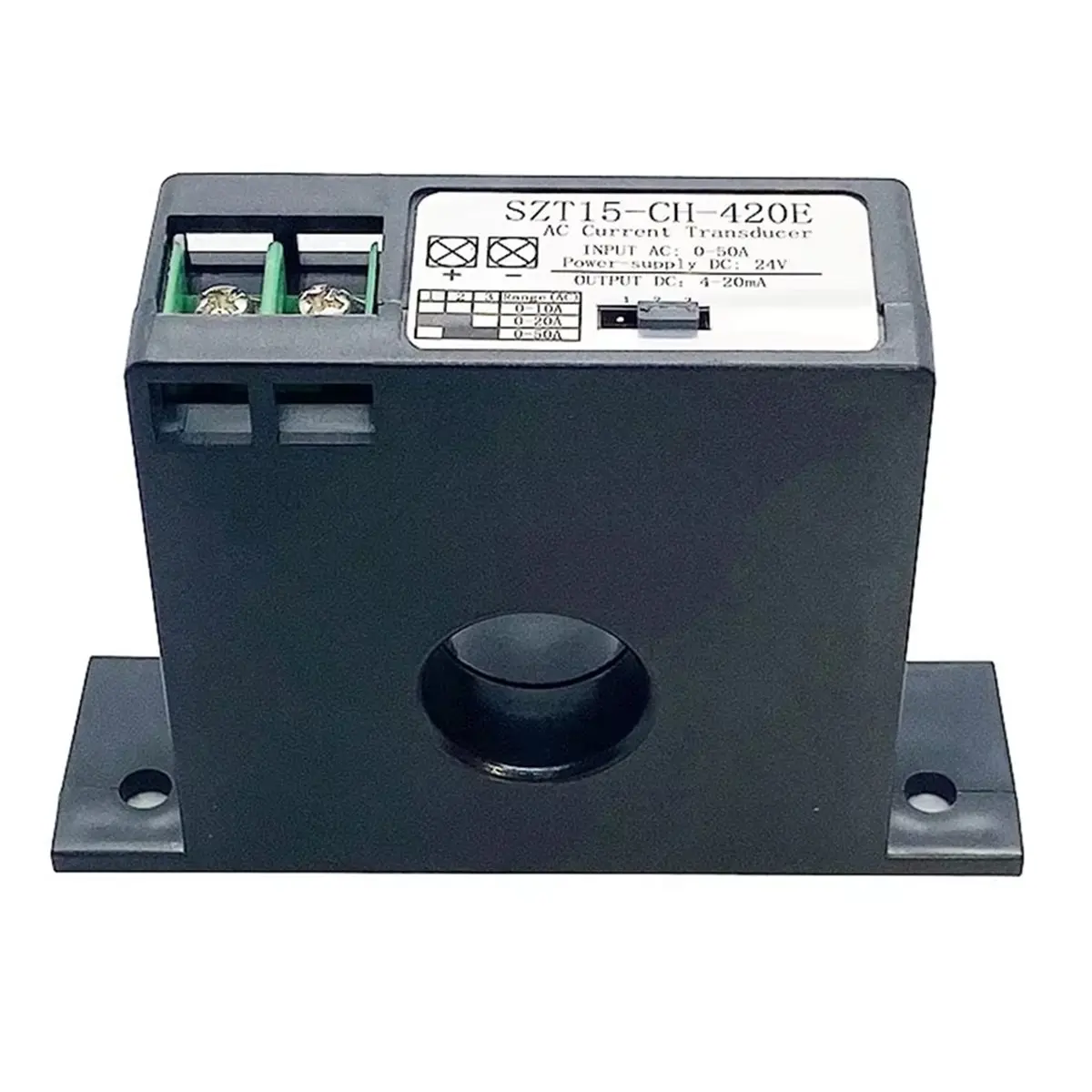 SZT15 AC Current Transmitter Output Analog Current Signal Isolation Hall Sensor AC 0-10/20/50A Output DC4-20mA Convert