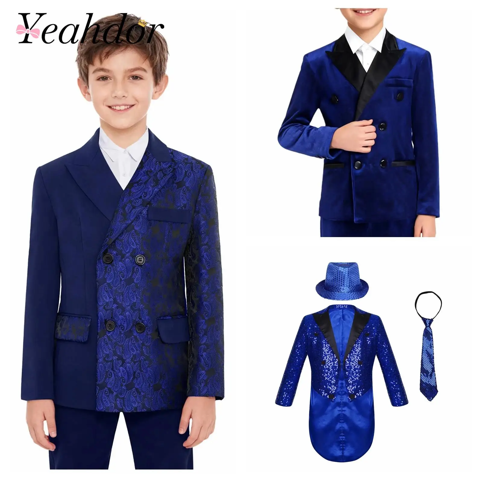 

Рождественский детский смокинг, пиджак, костюмы для мальчиков, куртка, классические жаккардовые официальные костюмы, пальто для джентльмена, свадебной вечеринки, детская верхняя одежда