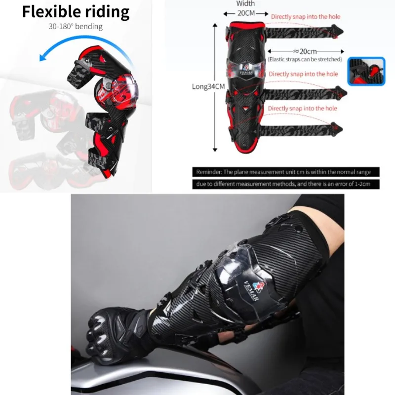 

Multicolor 2Pcs VEMAR Motorcycle Motocross Off-Road Racing Elbow Brace Safety Protection Guards Protective Gear Elbow Pads