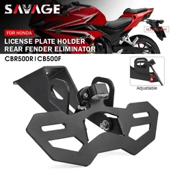 Soporte para matrícula para HONDA CB500F CBR500R 2016-2024, guardabarros limpio trasero para motocicleta, eliminador de luz LED CB 500 F CBR 500 R