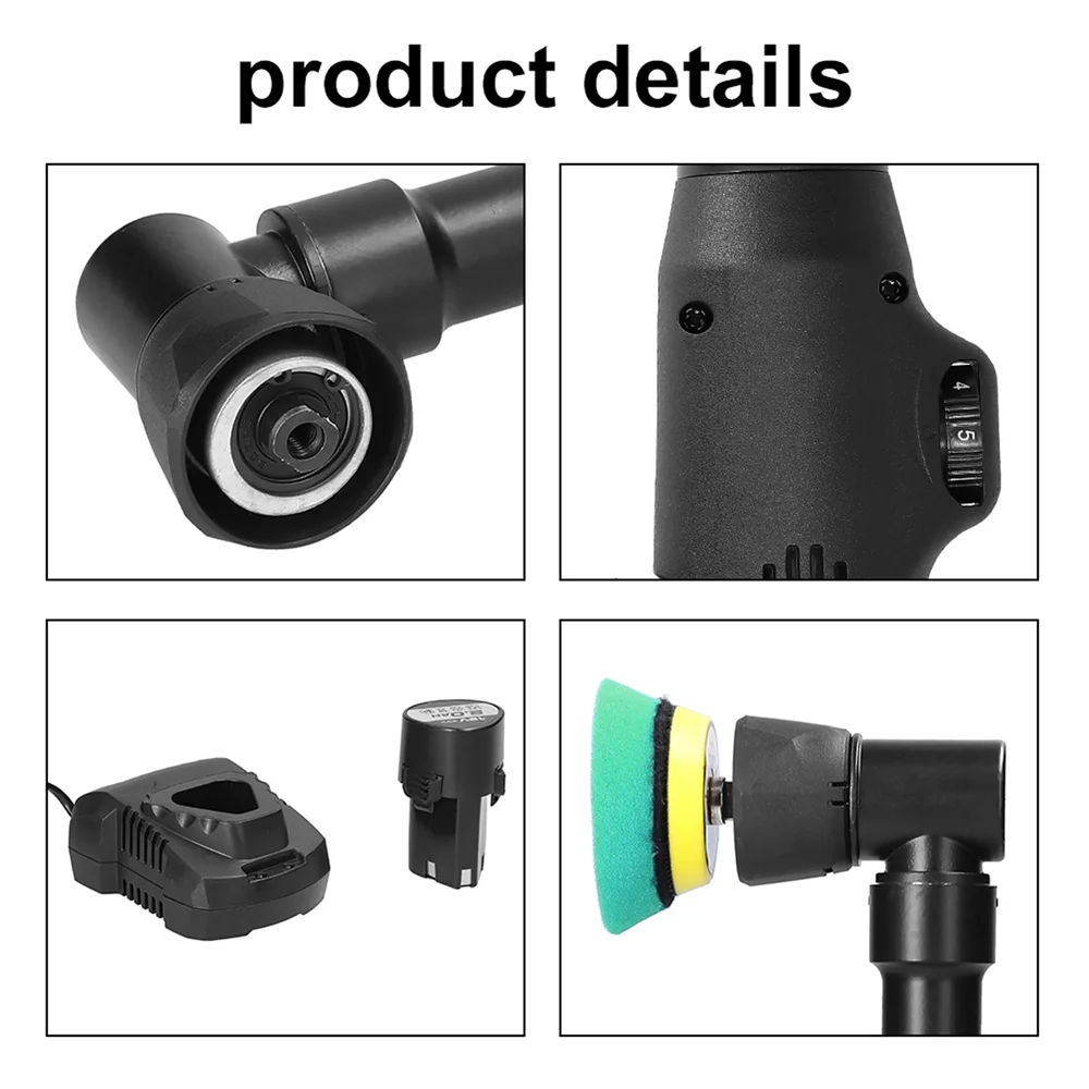 

Electric Car Polishing Machine Car Polisher Mini Electric Auto Polisher Rechargeable Polishing and Waxing Machine Kit