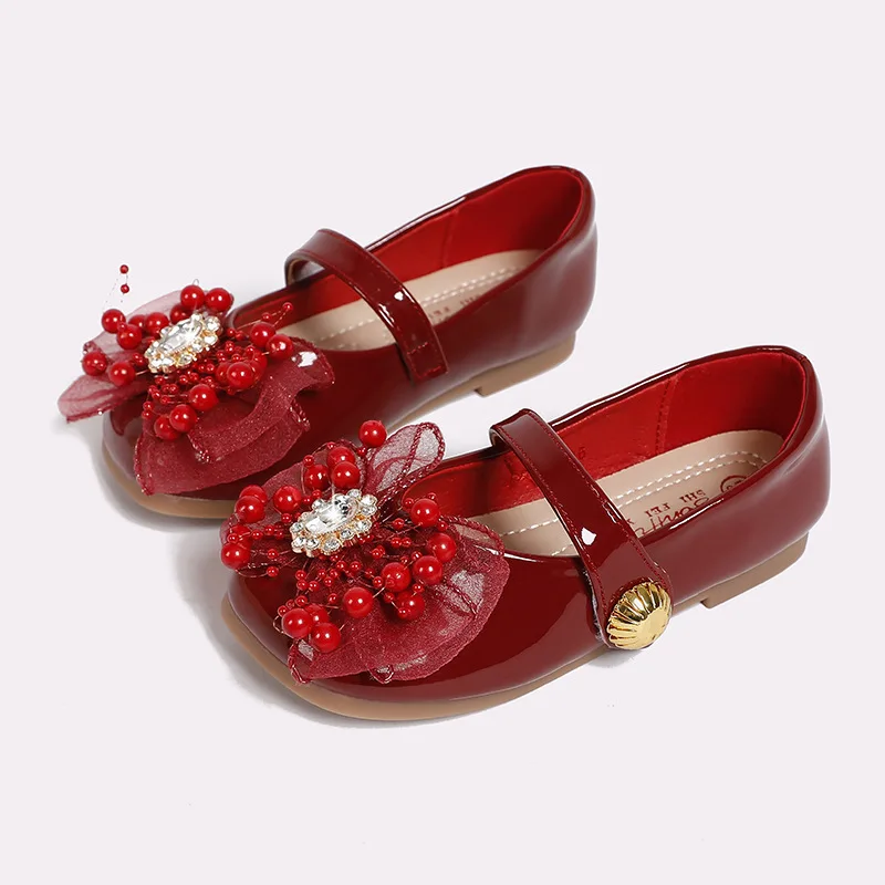 

Осень 2023, новая детская кожаная обувь в британском стиле, простая универсальная обувь принцессы для девочек, удобная нескользящая детская повседневная обувь