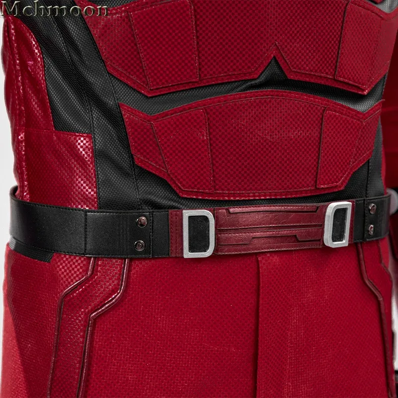 25COSMovie دارديفيل تأثيري حلي بذلة حمراء ولد مرة أخرى مات Murdoch خارقة الكبار الرجال مع القبعات قبعة هالوين