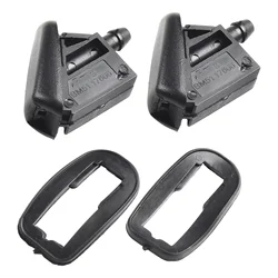 2pcs Black Car Front Windshield Washer Nozzles ABS Plastic Jets Suitable For Ford Focus MK-2 2004-2011 #BM5117666AA/ BM5117666AB