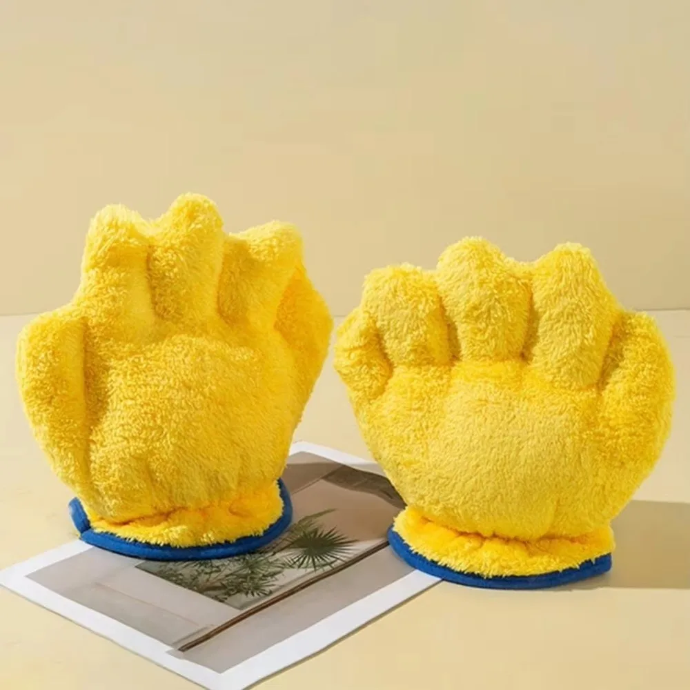 

Hair Accessory Coral Fleece Hair Drying Mittens Yellow Soft Absorbent Gloves Portable Thickened Wipe Head Towel Hair Care