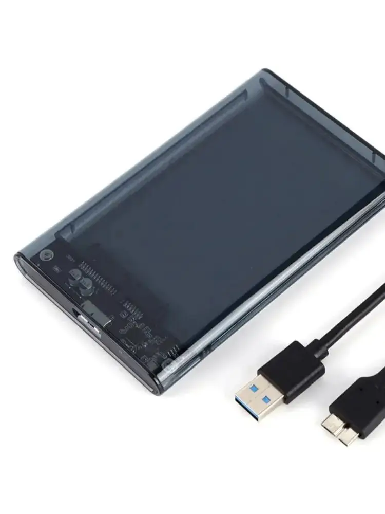 Transparent HDD Case Caddy Box HDD Enclosure 2.5 SSD SATA To USB 3.0  Adapter External Hard Drive Box