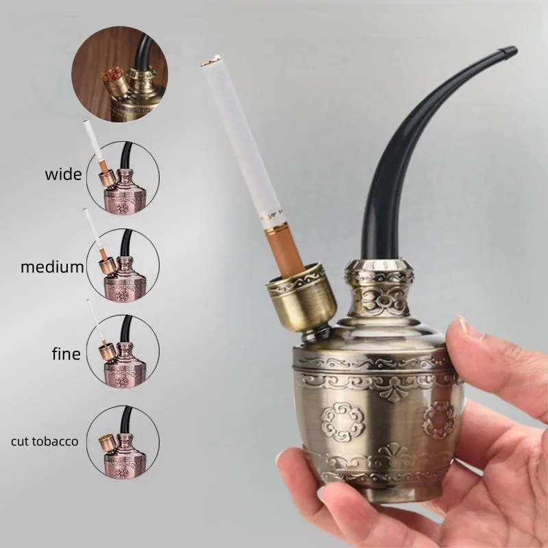 Four purpose cigarette filter tube shisha retro nostalgic metal portable reusable tube decoration gift cigarette accessories - Detail 1