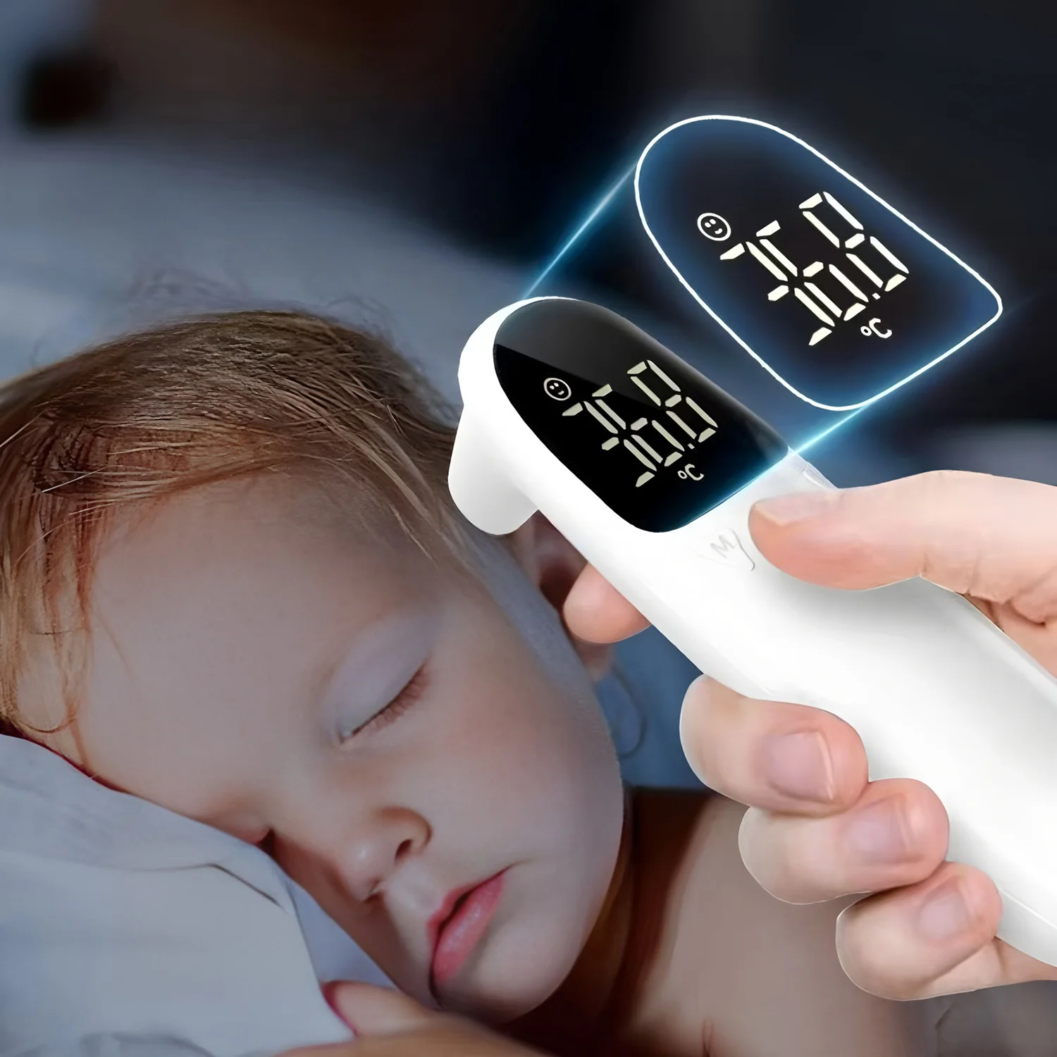 Baby Thermometer Ear Thermograph ℃ ℉ Non-contact Fever Detector Medical Body Temperature Meter Home for Child Adult