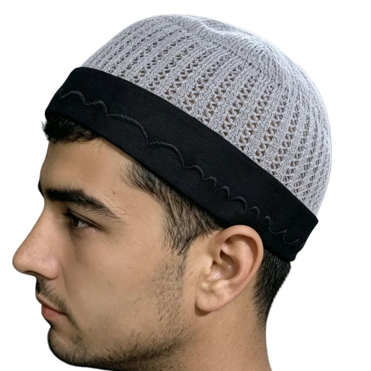 Muslim Caps For Men Clothing  Skull Prayer Hat Knitted Mesh Kufi Kippah Islamic Saudi Arabia Jewish Summer 0789 view 5