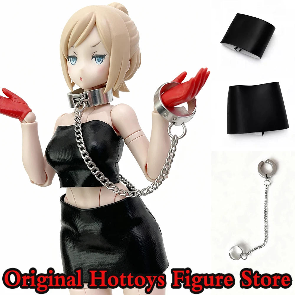 

В наличии комплект женской одежды солдата в масштабе 1/12, серебряный воротник, черная тонкая кожаная юбка для 6-дюймовой экшн-фигурки, модель игрушки