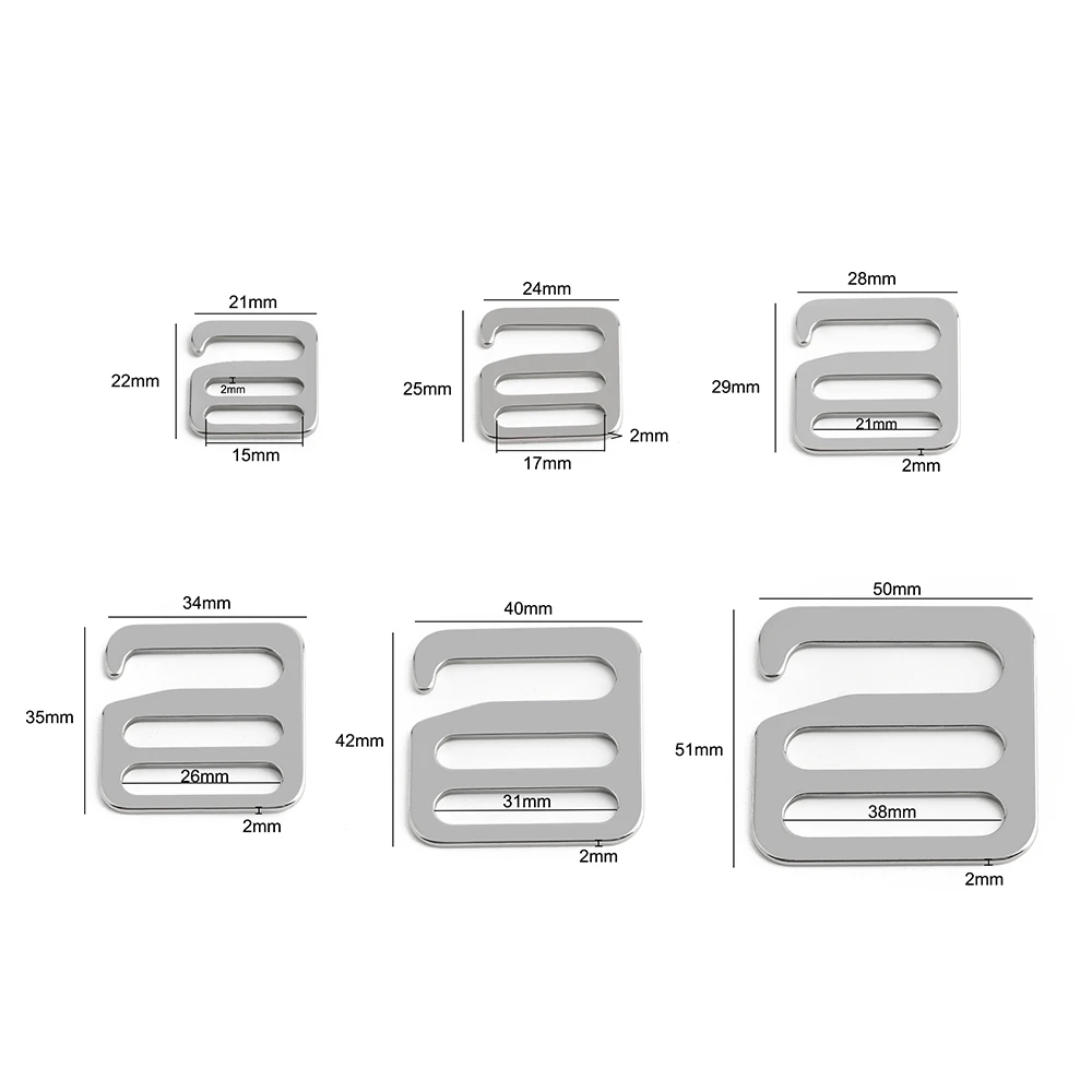 20/40/100PCS 15-20-25-32-38mm Triangle Ring Buckle Release G Hook For DIY Leather Bag Side Strap Backpack Webbing Accessories