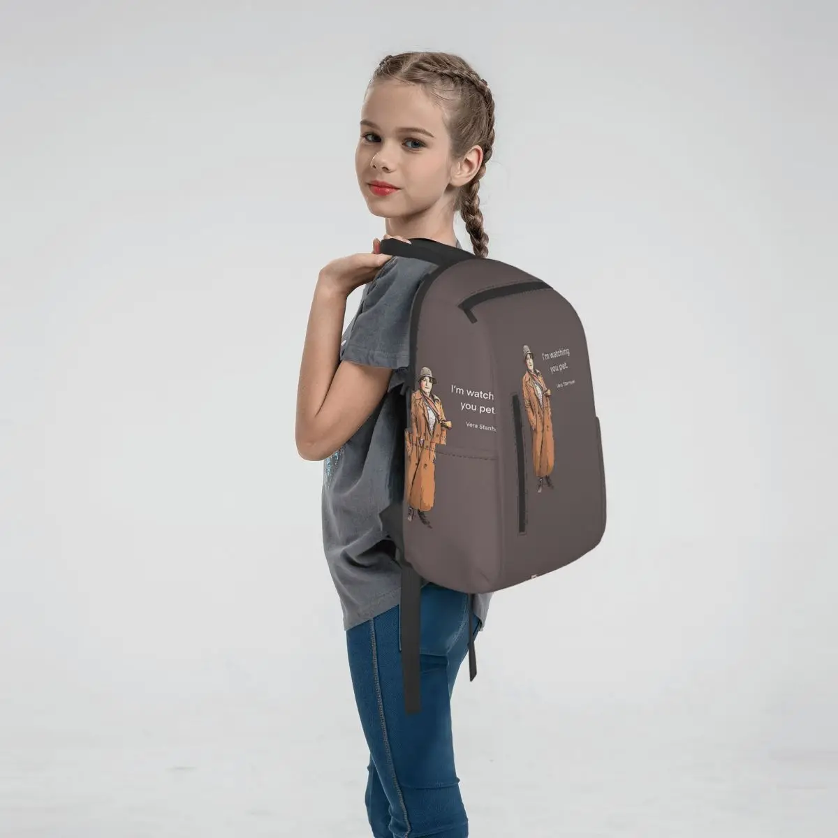 DCI Vera Stanhope I'm Watching You Pet. Backpack Daypack Boys Girls BookBag School Bag Shoulder Bags for Men Women