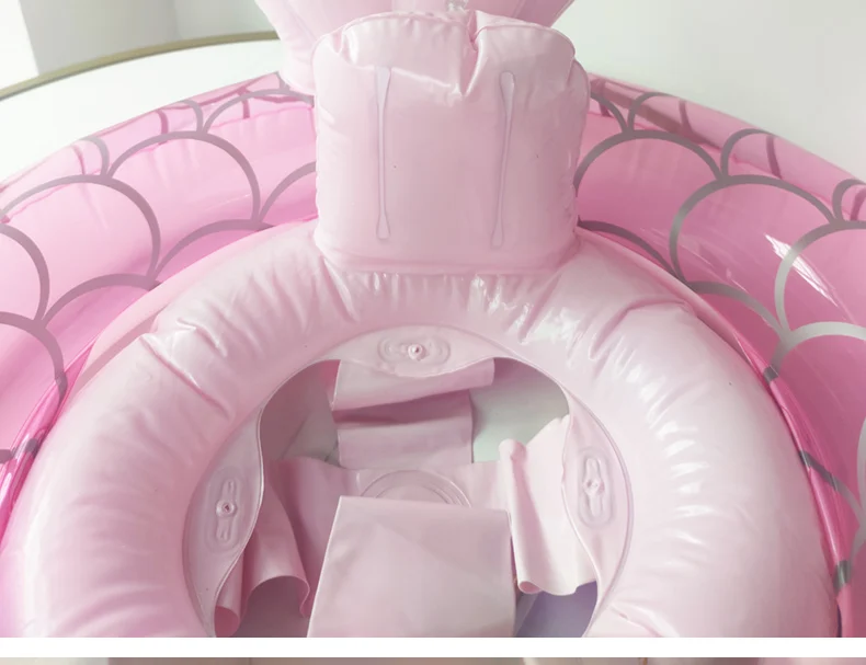 Children Inflatable Swimming Ring Mermaid Floating Bed Floating Ring Baby Seat Girl Swim Sport Accessories Summer Pool Party Toy