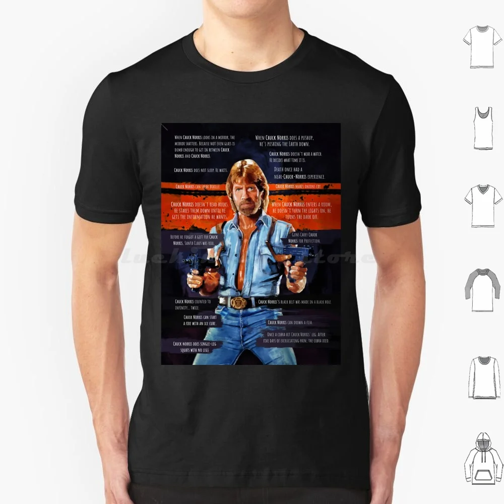 Chuck Norris-Meme T-Shirt Katoen Mannen Vrouwen Diy Print Meme Memes Chuck Chuck Norris Noriss Grappige Wapens Dieren Films Actie