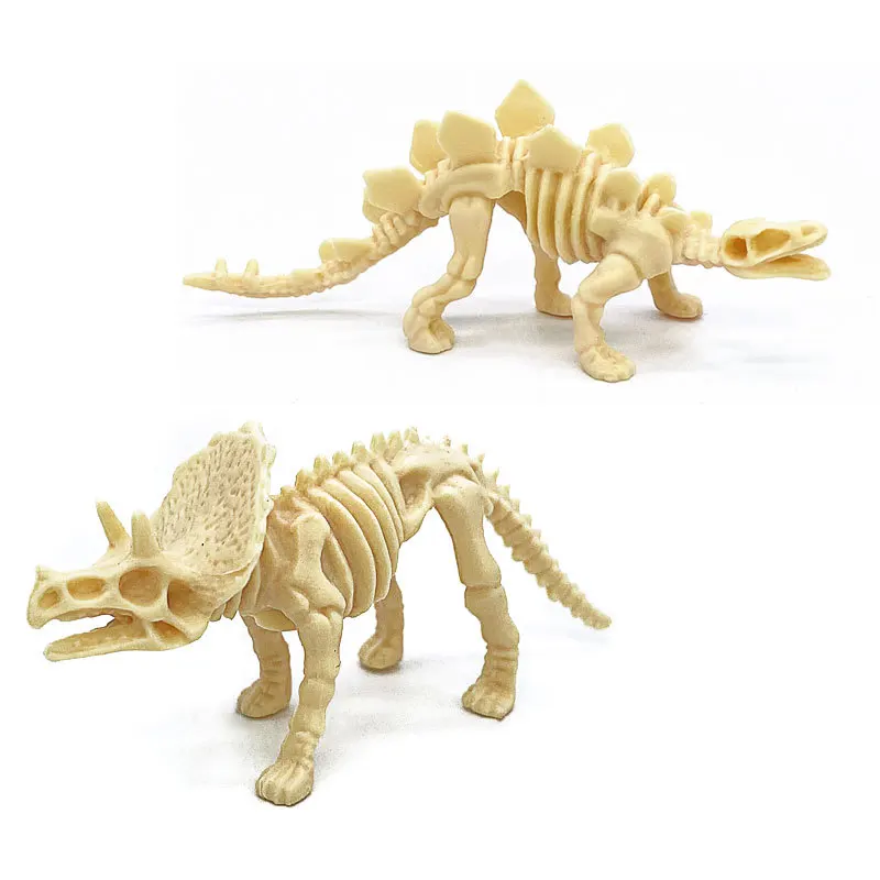 Children's Puzzle Toys 7-8cm Mini Simulation Dinosaur Skeleton Archaeological Fossil Model Kids Early Education Cognitive Toys