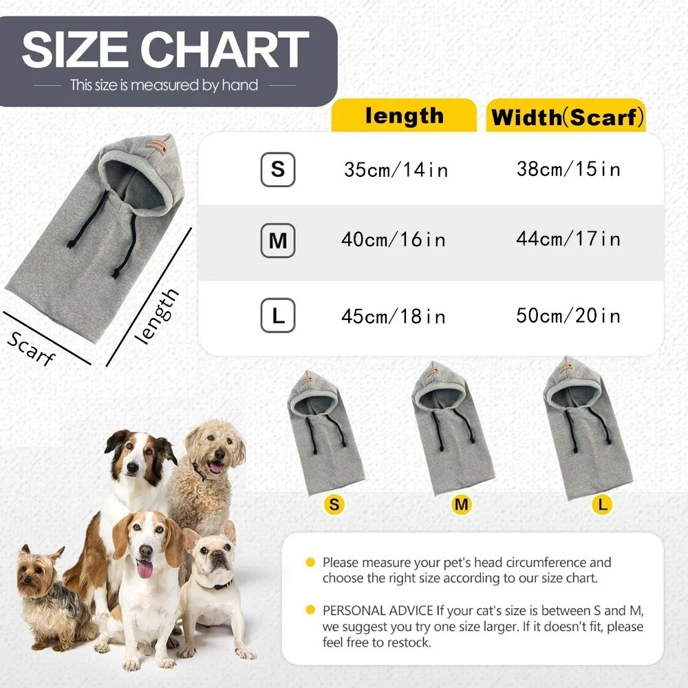 Warm Dog Calming Earmuffs Noise-Proof Elastic Band Pet Windproof Hat Adjustable Soft Dog Grooming Earmuff Dog Walking