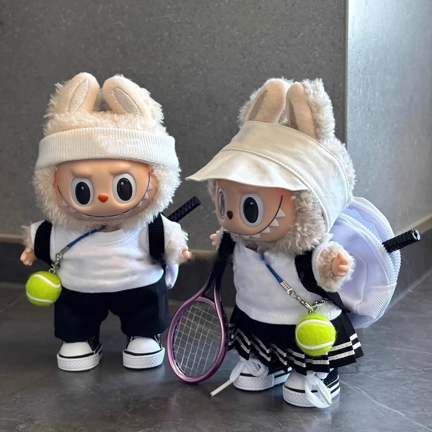 【الأحذية فقط】 جديد 4 سنتيمتر Labubu دمية حذاء قماش 15-17 سنتيمتر عالية أعلى أحذية رياضية Labubu دمية الدانتيل يصل حذاء قماش إكسسوارات دمي لعبة