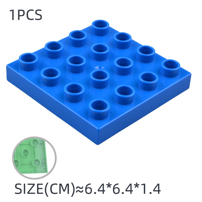 Plaque Double face de grande taille, grandes points, créative, grandes particules, blocs de construction à Double étage, plaque de base Compatible, jouet pour enfant de grande taille