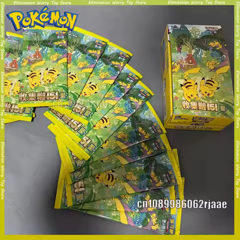 In Stock 100% Genuine Pokemon Collect 151 Slim Fat Booster Box Simplified Chinese PTCG Card Collection Christmas Toys Gifts