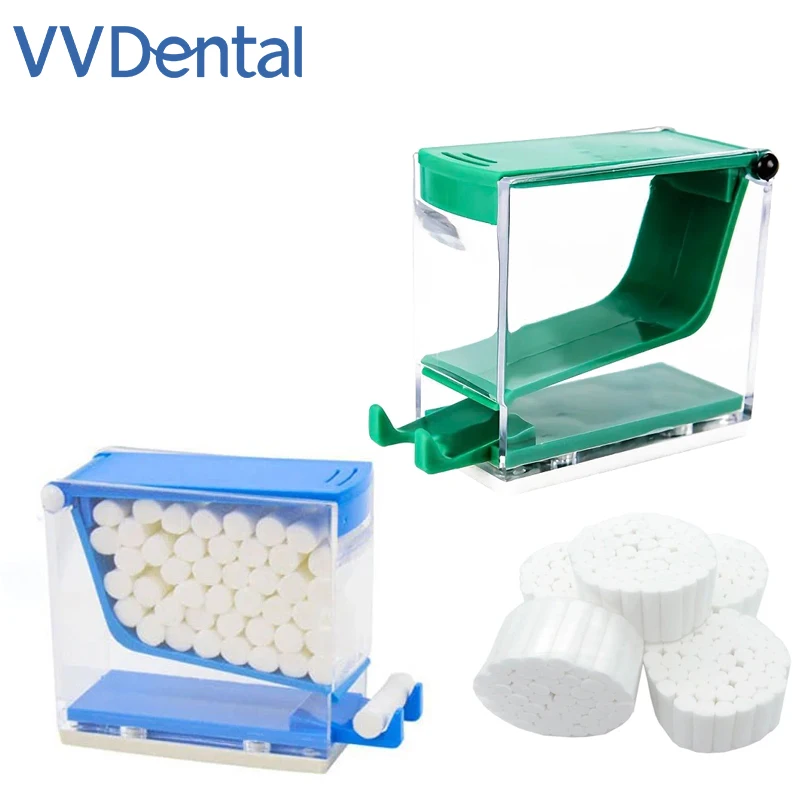 

VVDental Cotton Roll Plastic Holder Dentist Cotton Roll Dispenser With Dental Disposable Cotton Rolls Dentistry Lab Supplies Too