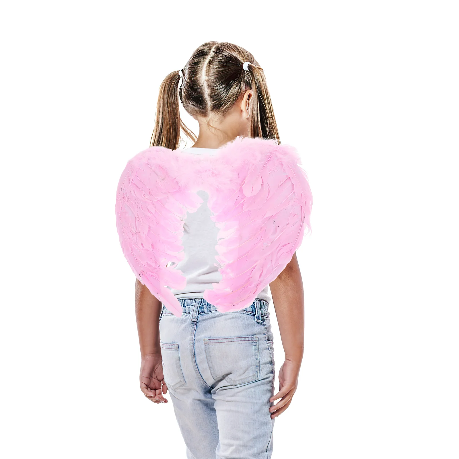 Angel Wings Girls Accessories Dress Up Prop Performance Plume with Stage Outfits Accessory Miss Kids Polyester