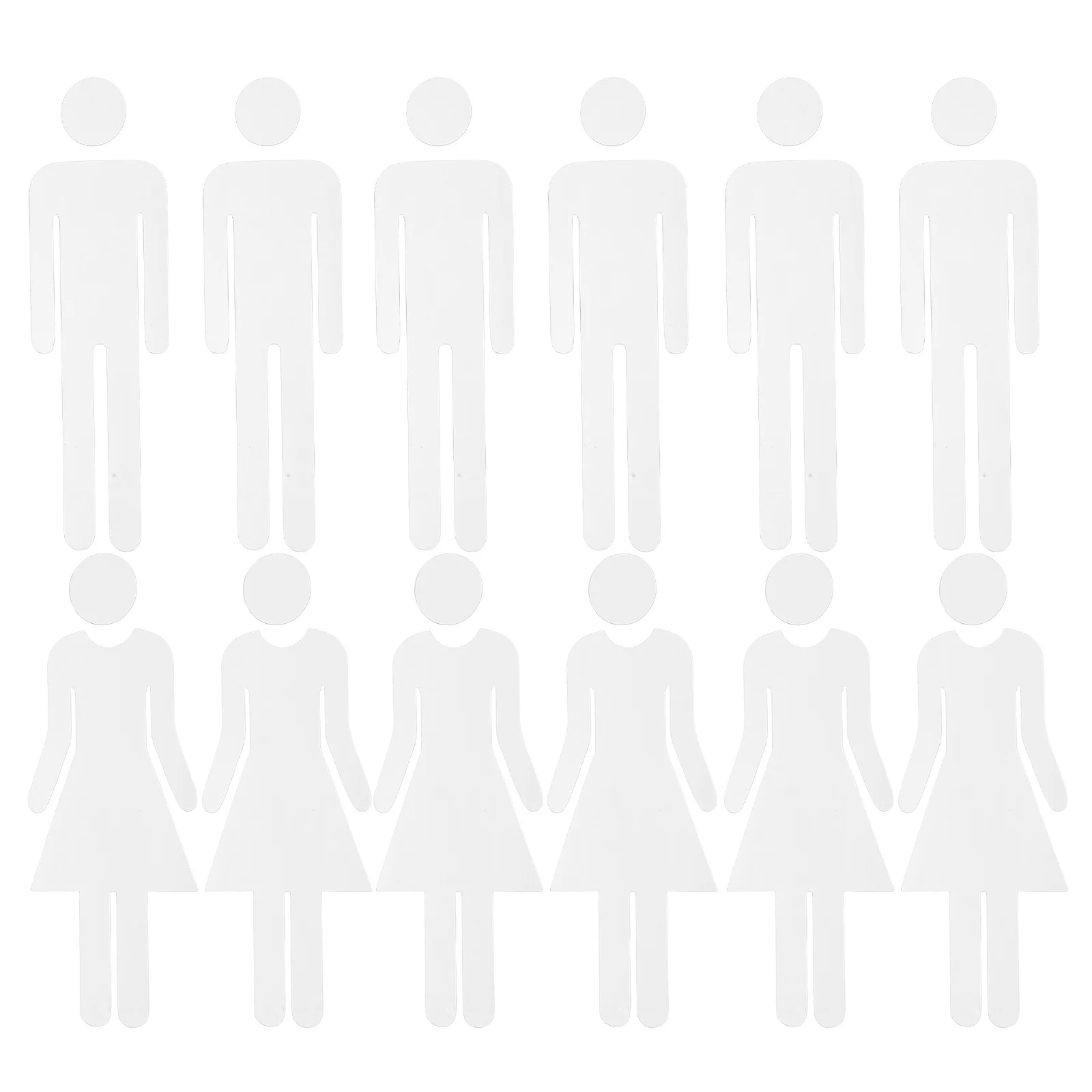 

20Cm Unisex Bathroom Restroom Sign Acrylic Self-Adhesive Toilet Door Identification Plate For Home Office Restaurant