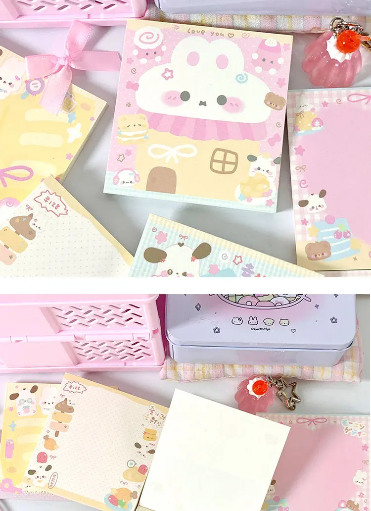 MINKYS 50 Blatt Kawaii-Notizblöcke für Welpen und Katzen, Papier, To-Do-Liste, Tagebuch, Notizpapier, DIY-Material, Schreibwaren – Detail 3