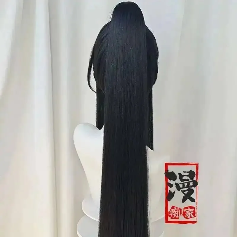 ليلي 123 غراندماستر من شيطاني زراعة جينلينغ شعر مستعار مخصص أسود طويل ذيل حصان تصفيفة الشعر كون شعر مستعار للحفلات الدعائم أنيمي Casse