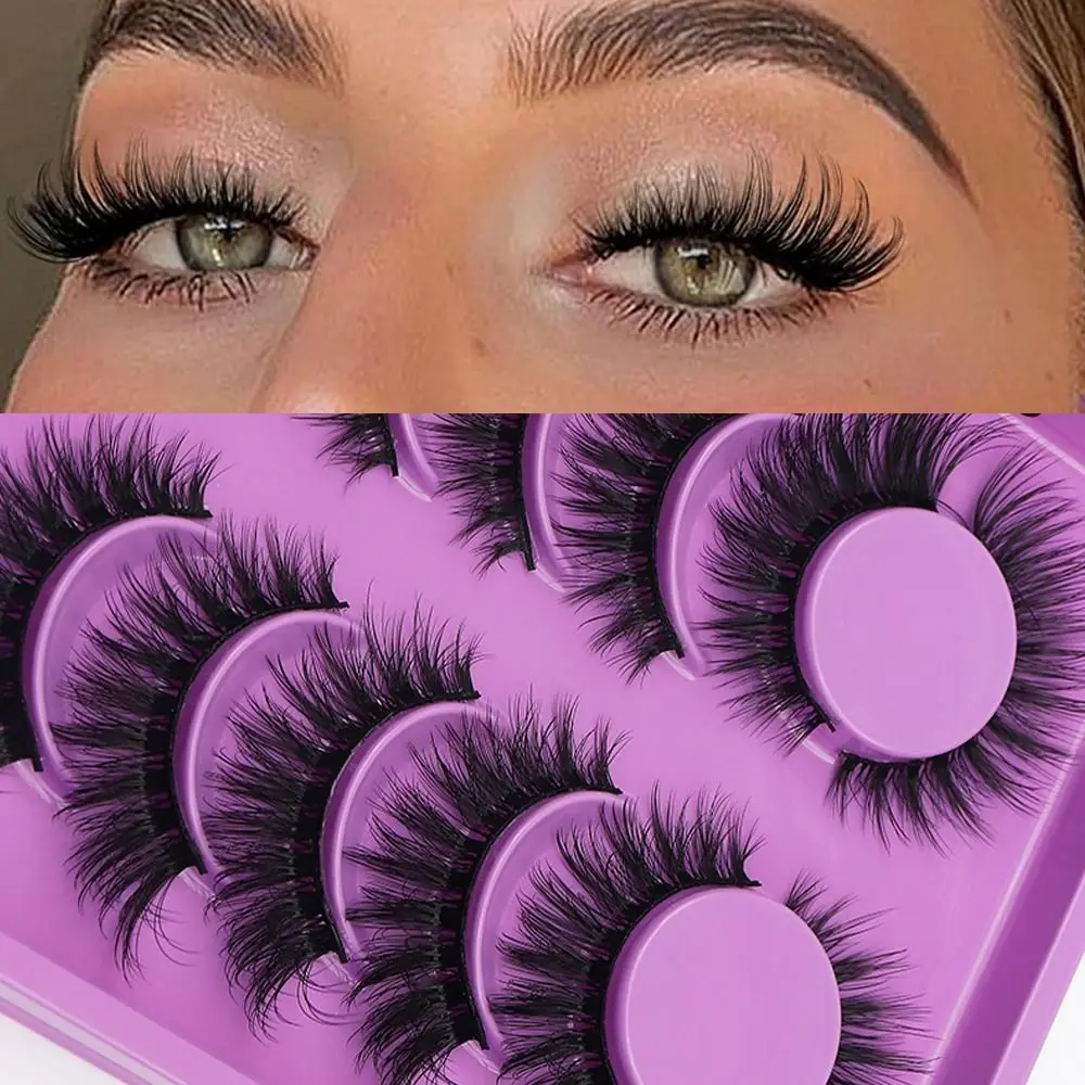 6 Paar falsche Wimpern aus 3D-Faux-Nerz, weiche, natürliche schwarze Band-Augenwimpern, lange, dünne, natürliche Wimpern, Wimpernverlängerung