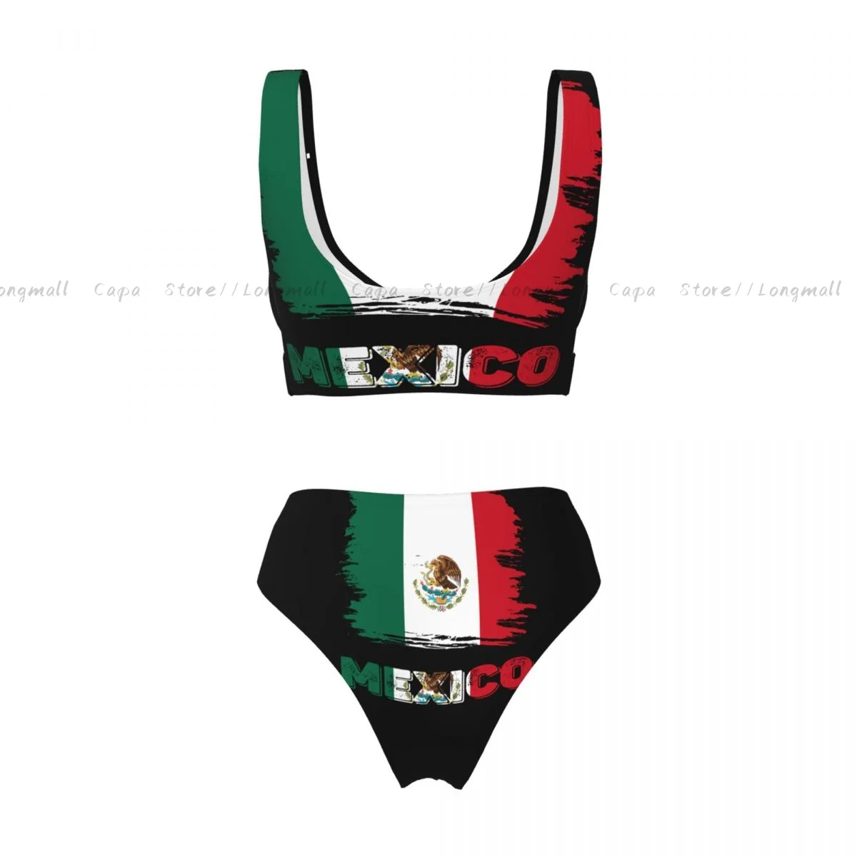 Sexy Bikini Women Swimwear Vintage Mexico Michoacan Mexican Flag Female Swimsuit Swimming Bathing Swim Suit Summer Beachwear