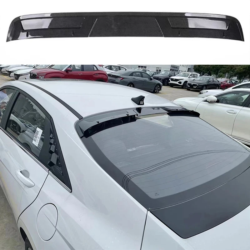 

Para hyundai elantra avante cn7 2020 2021 abs modificado telhado spoiler preto estilo original sem perfuração exterior peças de