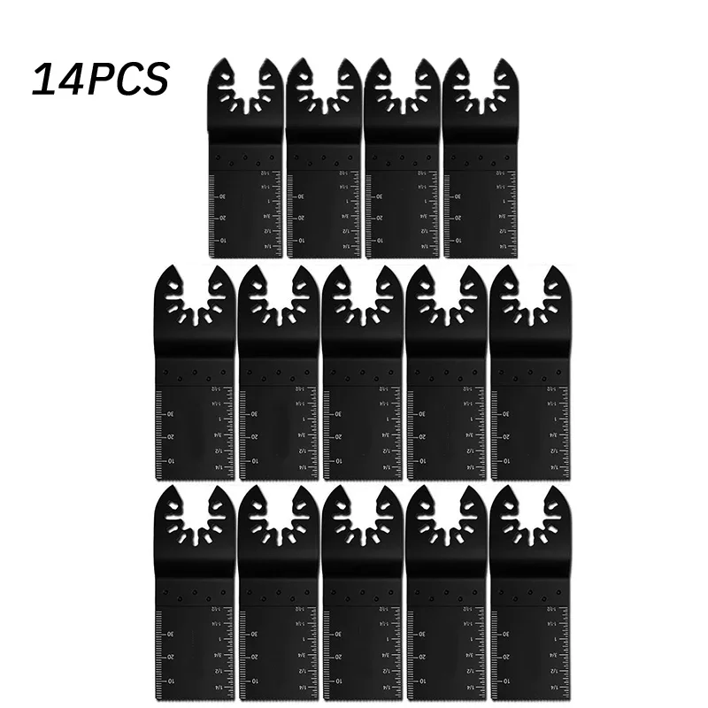 

14 шт., пильное полотно из высокоуглеродистой стали, высококачественный универсальный многофункциональный финишер, аксессуары, 34 мм, осциллирующее полотно