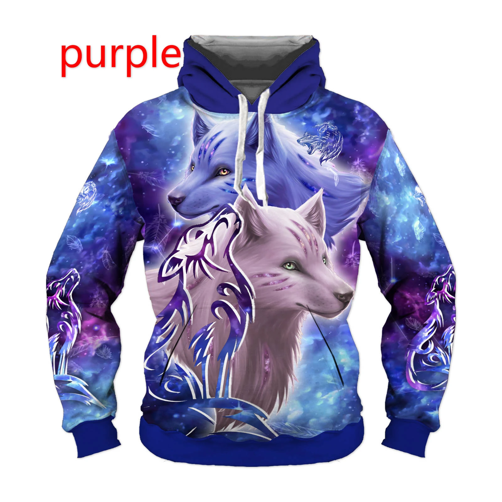 

Fashion 3D Hoodie Animal Wolf Print Sweatshirt Men's Cool Retro Street Casual Graphic Sweatshirt Loose Quick Dry Material